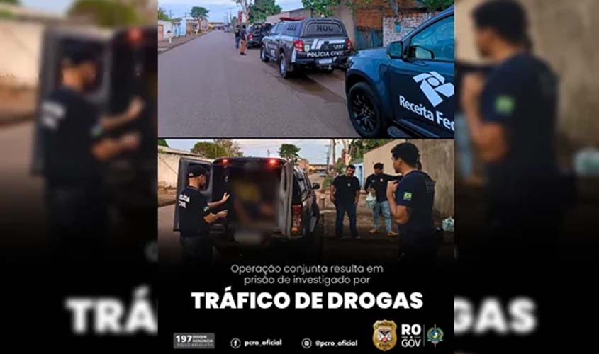 Polícia Civil realiza prisão por tráfico em operação conjunta