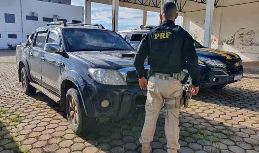 PRF identifica caminhonete adulterada