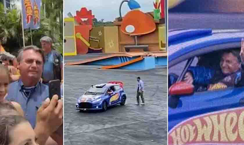 Bolsonaro se diverte no Beto Carrero enquanto Bahia está debaixo d'água