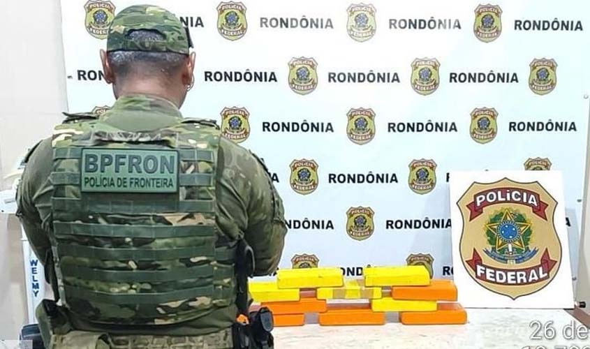PF e BPFRON apreendem 10 kg de cocaína em Guajará-Mirim