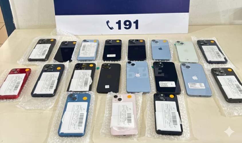 PRF apreende carga de celulares de R$ 70 mil em Ariquemes