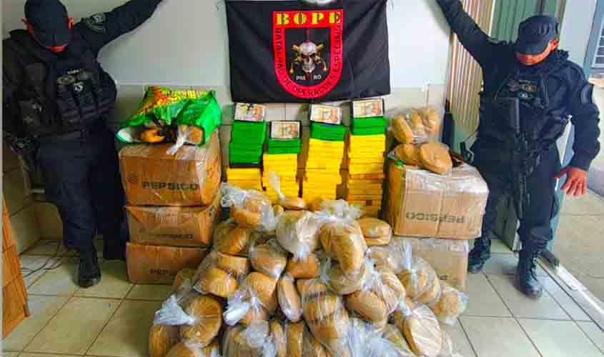 BOPE apreende 350 kg de drogas e prende casal durante operação em Porto Velho
