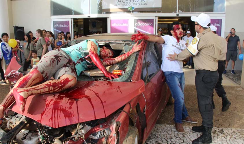 Simulação de acidente encerra evento do Maio Amarelo