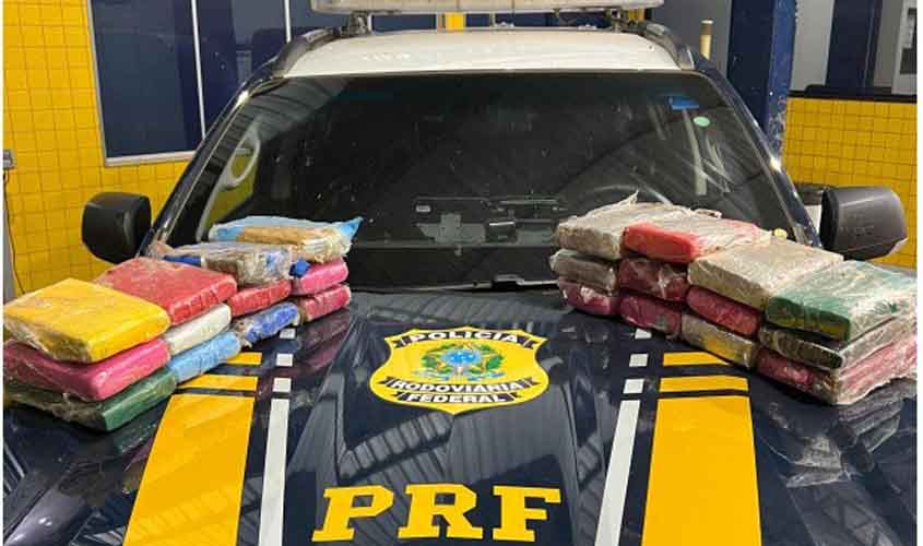 PRF apreende 25,6 kg de maconha em Vilhena