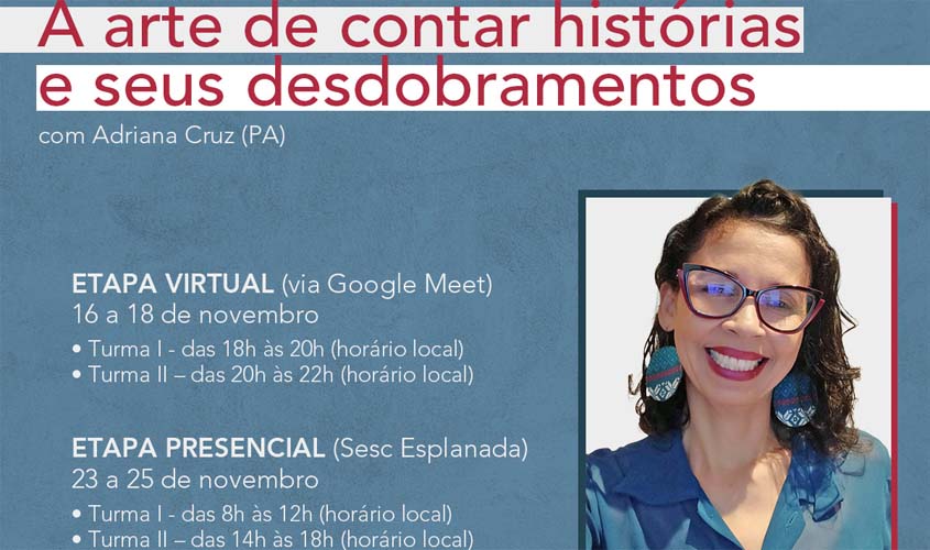 Sesc abre inscrições para oficina de Contação de Histórias