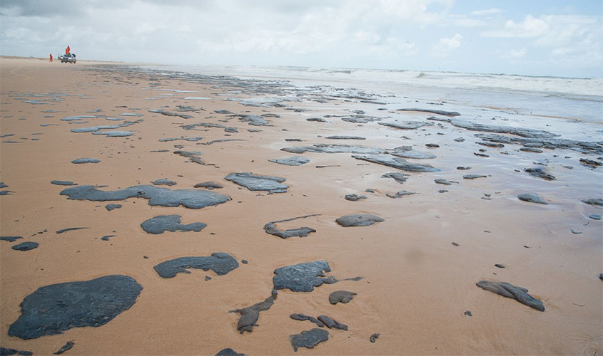 Manchas de óleo voltam a aparecer no litoral do Ceará