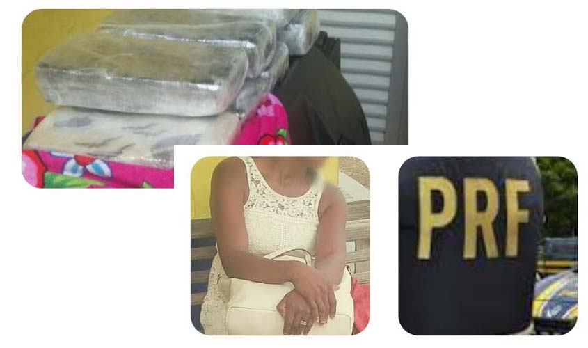 PRF flagra passageira transportando mais de sete quilos de cocaína em Porto Velho